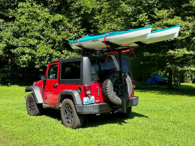 A few Red Jeeps with Hitchmount-Rack worth a look!