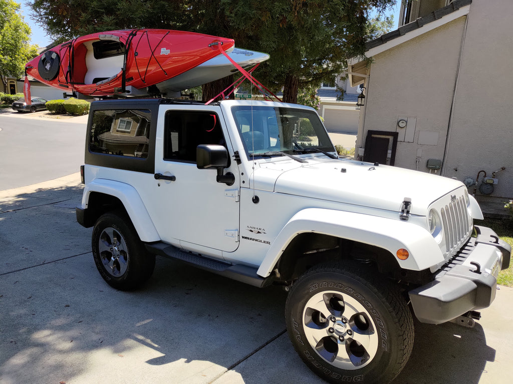 Hitchmount-Rack on JK with two Yaks and Very Happy